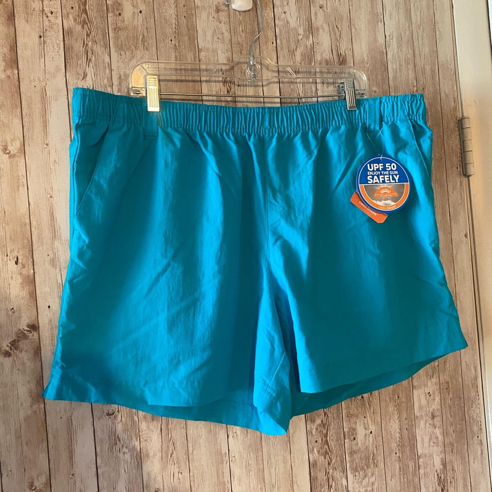 Columbia NEW XXL womens shorts PFG Backcast water short teal Omni-shade plus